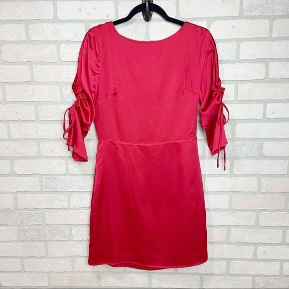 NWT J.O.A Red Satin  Dress - Picture 1 of 8